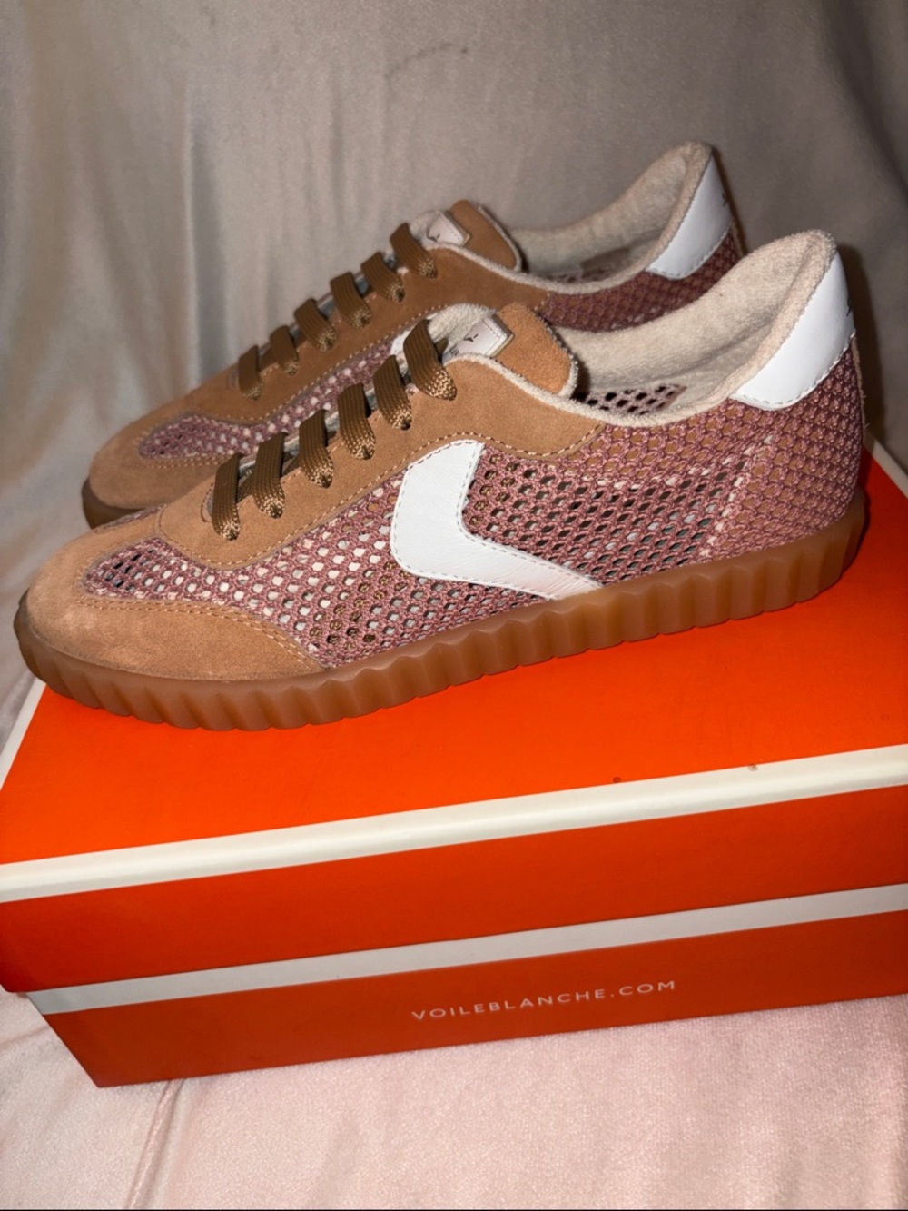 NWT VOILE BLANCHE Ines Sneaker in Sienna Rose - Picture 13 of 16